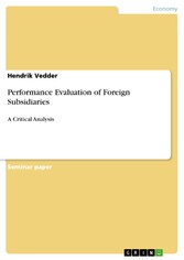 Performance Evaluation of Foreign Subsidiaries