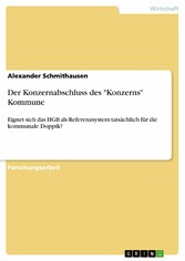 Der Konzernabschluss des 'Konzerns' Kommune