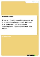 Kritischer Vergleich der Bilanzierung von Sicherungsbeziehungen nach IFRS und HGB unter Berücksichtigung der Regelungen im Regierungsentwurf zum BilMoG