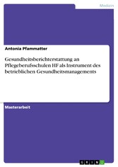 Gesundheitsberichterstattung an Pflegeberufsschulen HF als Instrument des betrieblichen Gesundheitsmanagements