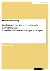 Das Problem des Moral Hazard durch Gewährung von Sonderbedarfs-Bundesergänzungszuweisungen