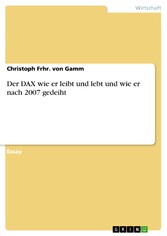 Der DAX wie er leibt und lebt und wie er nach 2007 gedeiht