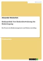 Risikopolitik: Von Risikoüberwälzung bis Risikotragung