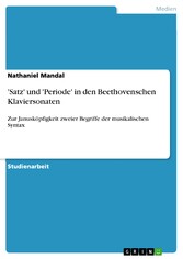 'Satz' und 'Periode' in den Beethovenschen Klaviersonaten