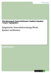 Empirische Erwerbsforschung: Wenn Kinder sachlernen