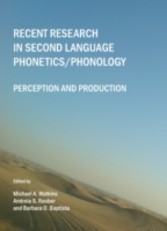 Recent Research in Second Language Phonetics/Phonology