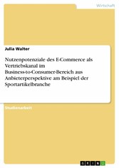 Nutzenpotenziale des E-Commerce als Vertriebskanal im Business-to-Consumer-Bereich aus Anbieterperspektive am Beispiel der Sportartikelbranche