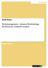 Wertmanagement - können Wertbeiträge für Prozesse ermittelt werden