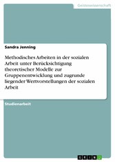 Methodisches Arbeiten in der sozialen Arbeit unter Berücksichtigung theoretischer Modelle zur Gruppenentwicklung und zugrunde liegender Wertvorstellungen der sozialen Arbeit