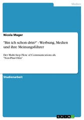 'Bin ich schon drin?' - Werbung, Medien und ihre Meinungsführer