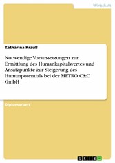 Notwendige Voraussetzungen zur Ermittlung des Humankapitalwertes und Ansatzpunkte zur Steigerung des Humanpotentials bei der METRO C&C GmbH