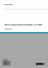 Hilfe zum Lebensunterhalt in Sonderfällen - § 15 a BSHG