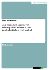 Zum magischen Dreieck von Lebensqualität, Wohlstand und gesellschaftlichem Stoffwechsel