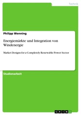 Energiemärkte und Integration von Windenergie