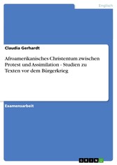 Afroamerikanisches Christentum zwischen Protest und Assimilation - Studien zu Texten vor dem Bürgerkrieg