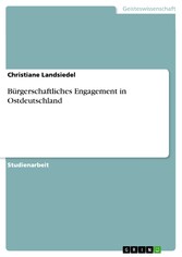 Bürgerschaftliches Engagement in Ostdeutschland