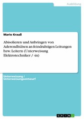 Abisolieren und Anbringen von Aderendhülsen an feindrahtigen Leitungen bzw. Leitern (Unterweisung Elektrotechniker / -in)