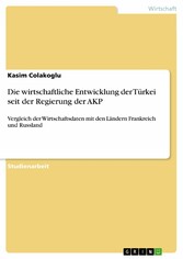 Die wirtschaftliche Entwicklung der Türkei seit der Regierung der AKP