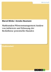 Marktanalyse Wissensmanagement: Analyse von Anbietern und Erfassung der Bedürfnisse potentieller Kunden