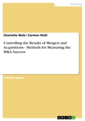 Controlling the Results of Mergers and Acquisitions - Methods for Measuring the M&A Success