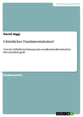 Christlicher Fundamentalismus!